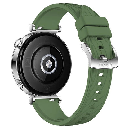 For Huawei Watch GT 4 41mm / Xiaomi Mi Watch Silicone Band 18mm Textured Watch Strap