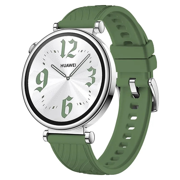 For Huawei Watch GT 4 41mm / Xiaomi Mi Watch Silicone Band 18mm Textured Watch Strap