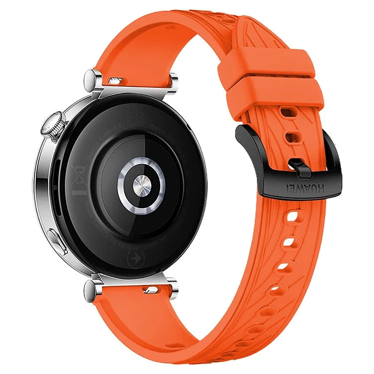 For Huawei Watch GT 4 41mm / Xiaomi Mi Watch Silicone Band 18mm Textured Watch Strap