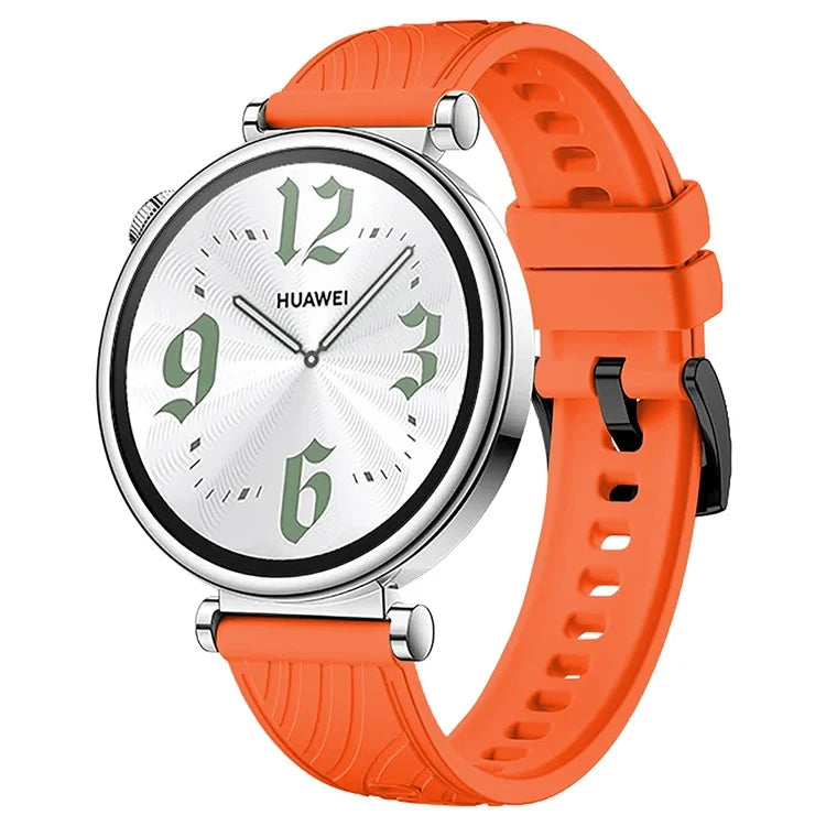 For Huawei Watch GT 4 41mm / Xiaomi Mi Watch Silicone Band 18mm Textured Watch Strap