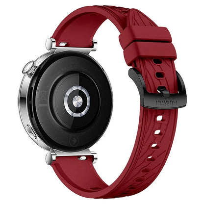 For Huawei Watch GT 4 41mm / Xiaomi Mi Watch Silicone Band 18mm Textured Watch Strap