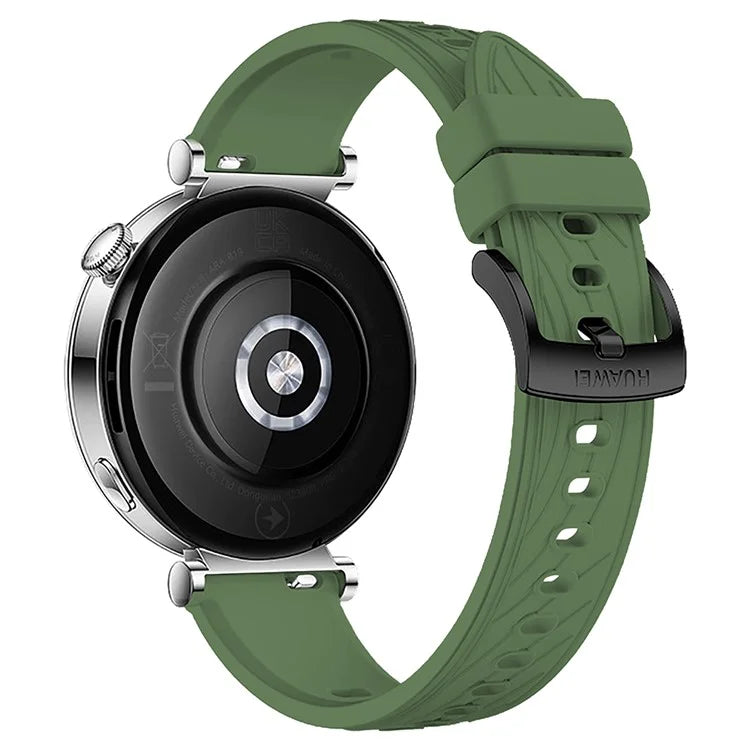 For Huawei Watch GT 4 41mm / Xiaomi Mi Watch Silicone Band 18mm Textured Watch Strap