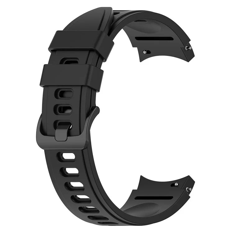 For Samsung Galaxy Watch FE 40mm / Watch4 / Watch 5 / Watch 5 Pro / Watch6 Replacement Bands Black Buckle Silicone Strap