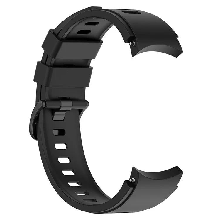 For Samsung Galaxy Watch FE 40mm / Watch4 / Watch 5 / Watch 5 Pro / Watch6 Replacement Bands Black Buckle Silicone Strap