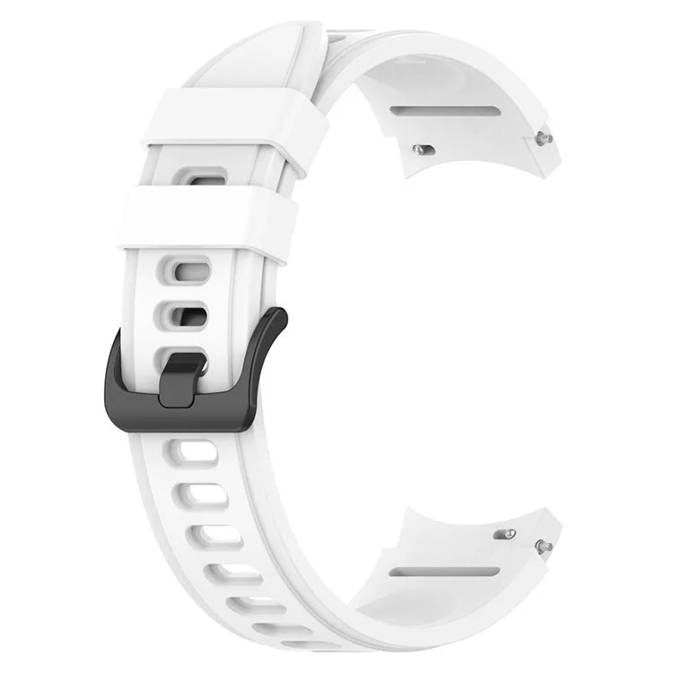 For Samsung Galaxy Watch FE 40mm / Watch4 / Watch 5 / Watch 5 Pro / Watch6 Replacement Bands Black Buckle Silicone Strap