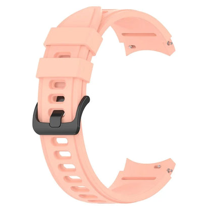 For Samsung Galaxy Watch FE 40mm / Watch4 / Watch 5 / Watch 5 Pro / Watch6 Replacement Bands Black Buckle Silicone Strap