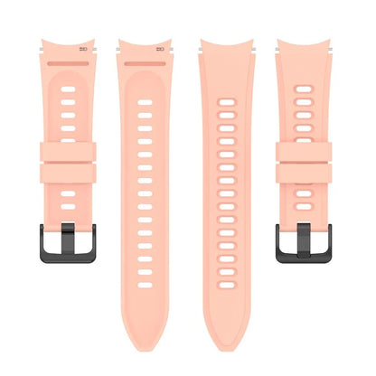 For Samsung Galaxy Watch FE 40mm / Watch4 / Watch 5 / Watch 5 Pro / Watch6 Replacement Bands Black Buckle Silicone Strap