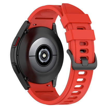 For Samsung Galaxy Watch FE 40mm / Watch4 / Watch 5 / Watch 5 Pro / Watch6 Replacement Bands Black Buckle Silicone Strap