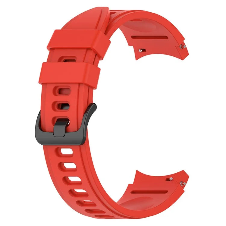 For Samsung Galaxy Watch FE 40mm / Watch4 / Watch 5 / Watch 5 Pro / Watch6 Replacement Bands Black Buckle Silicone Strap