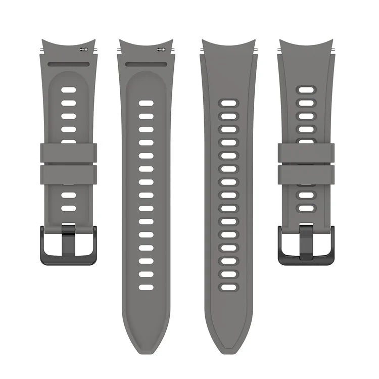For Samsung Galaxy Watch FE 40mm / Watch4 / Watch 5 / Watch 5 Pro / Watch6 Replacement Bands Black Buckle Silicone Strap