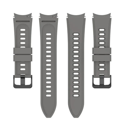 For Samsung Galaxy Watch FE 40mm / Watch4 / Watch 5 / Watch 5 Pro / Watch6 Replacement Bands Black Buckle Silicone Strap