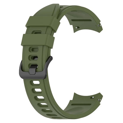 For Samsung Galaxy Watch FE 40mm / Watch4 / Watch 5 / Watch 5 Pro / Watch6 Replacement Bands Black Buckle Silicone Strap