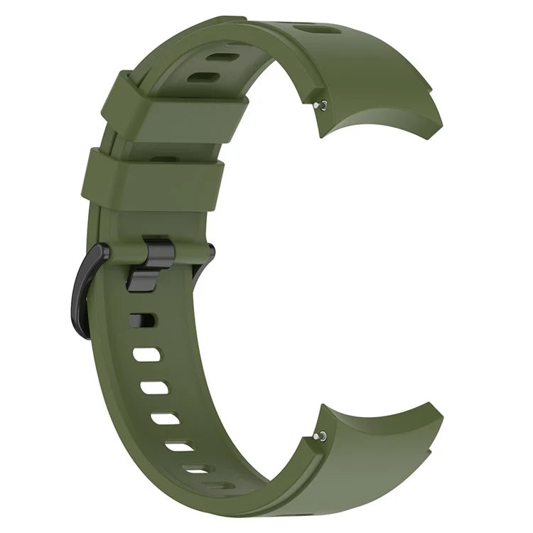 For Samsung Galaxy Watch FE 40mm / Watch4 / Watch 5 / Watch 5 Pro / Watch6 Replacement Bands Black Buckle Silicone Strap