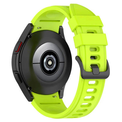 For Samsung Galaxy Watch FE 40mm / Watch4 / Watch 5 / Watch 5 Pro / Watch6 Replacement Bands Black Buckle Silicone Strap