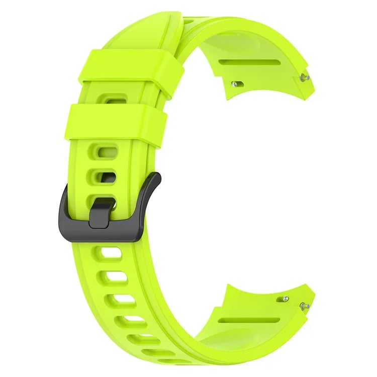 For Samsung Galaxy Watch FE 40mm / Watch4 / Watch 5 / Watch 5 Pro / Watch6 Replacement Bands Black Buckle Silicone Strap