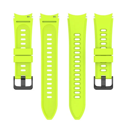 For Samsung Galaxy Watch FE 40mm / Watch4 / Watch 5 / Watch 5 Pro / Watch6 Replacement Bands Black Buckle Silicone Strap