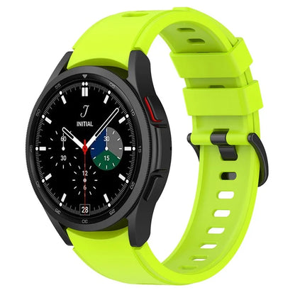 For Samsung Galaxy Watch FE 40mm / Watch4 / Watch 5 / Watch 5 Pro / Watch6 Replacement Bands Black Buckle Silicone Strap