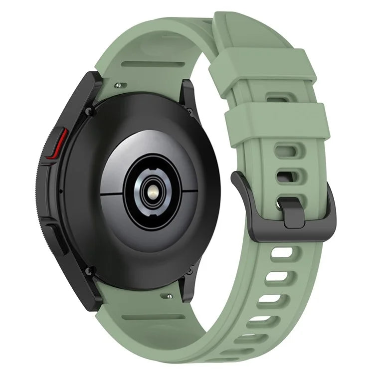 For Samsung Galaxy Watch FE 40mm / Watch4 / Watch 5 / Watch 5 Pro / Watch6 Replacement Bands Black Buckle Silicone Strap