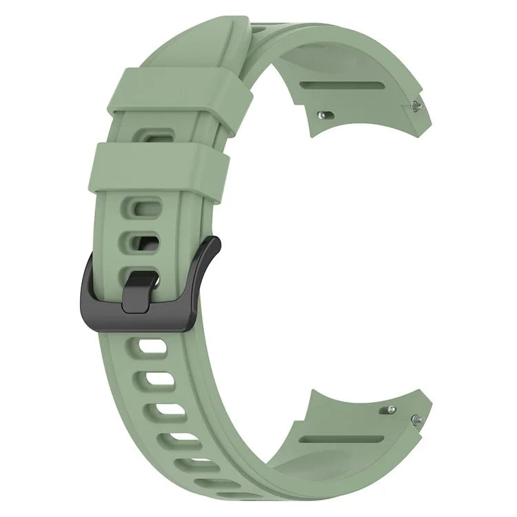 For Samsung Galaxy Watch FE 40mm / Watch4 / Watch 5 / Watch 5 Pro / Watch6 Replacement Bands Black Buckle Silicone Strap