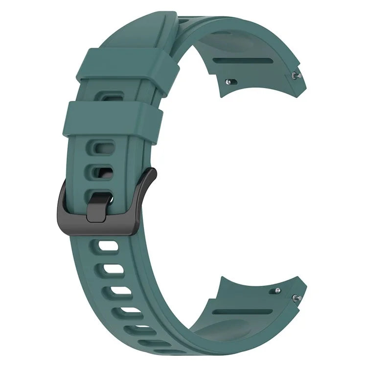 For Samsung Galaxy Watch FE 40mm / Watch4 / Watch 5 / Watch 5 Pro / Watch6 Replacement Bands Black Buckle Silicone Strap