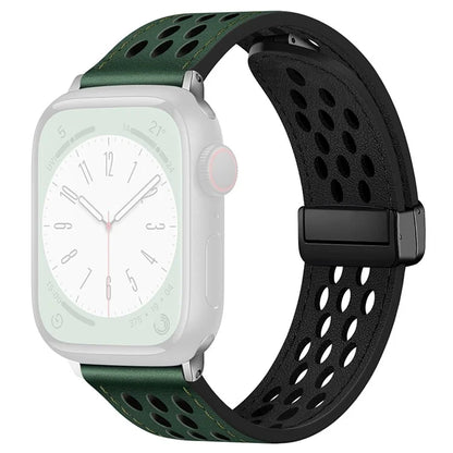 For Apple Watch Series 9 8 7 41mm / 6 5 4 SE (2022) SE (2023) SE 40mm / 3 2 1 38mm Watch Band Hollow-Out Leather Strap