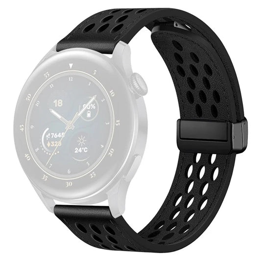 For Huawei Watch GT 3 42mm / GT 3 Pro 20mm PU Leather Strap Holes Design Watch Band