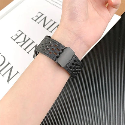 For Huawei Watch GT 3 42mm / GT 3 Pro 20mm PU Leather Strap Holes Design Watch Band