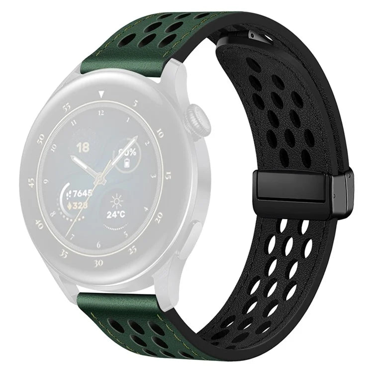 For Huawei Watch GT 3 42mm / GT 3 Pro 20mm PU Leather Strap Holes Design Watch Band
