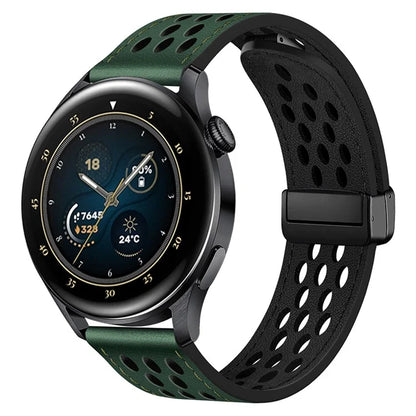 For Huawei Watch GT 3 42mm / GT 3 Pro 20mm PU Leather Strap Holes Design Watch Band