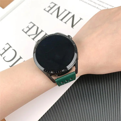 For Huawei Watch GT 3 42mm / GT 3 Pro 20mm PU Leather Strap Holes Design Watch Band