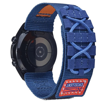 For Huawei Watch GT 4 46mm / Watch 4 / 4 Pro Watch Band 22mm Loop Fastener Nylon Wrist Strap