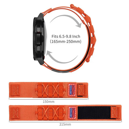 For Huawei Watch GT 3 42mm / GT 3 Pro 43mm Watch Band 20mm Loop Fastener Nylon Wrist Strap