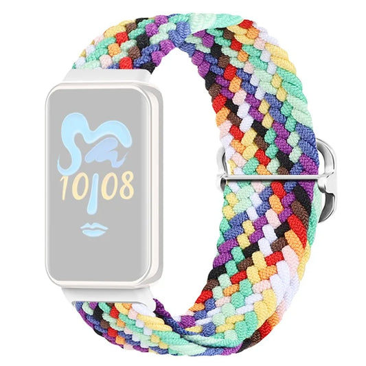 For Honor Band 9 Braided Watch Band Adjustable Nylon Stretchy Sport Replacement Strap