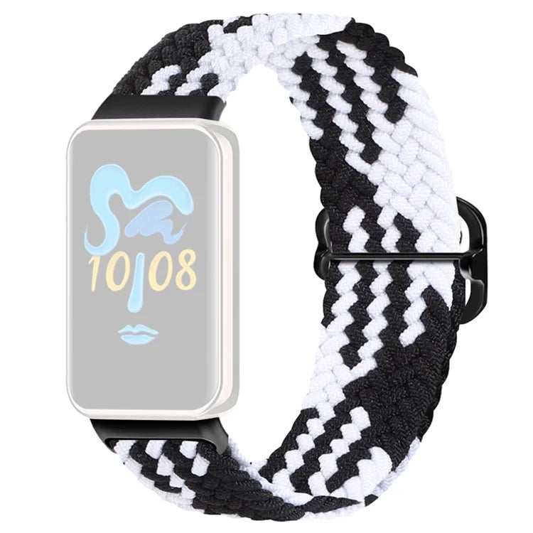 For Honor Band 9 Braided Watch Band Adjustable Nylon Stretchy Sport Replacement Strap