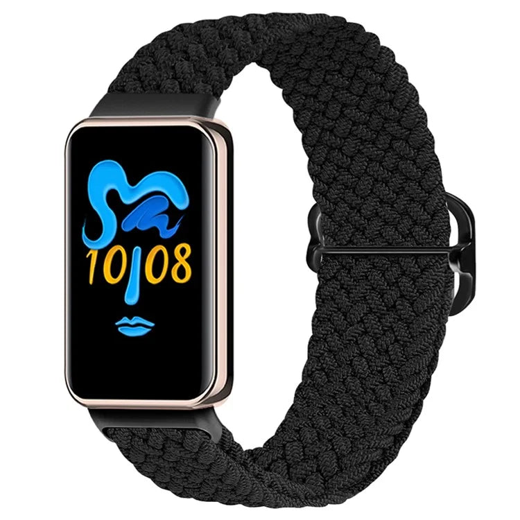 For Honor Band 9 Braided Watch Band Adjustable Nylon Stretchy Sport Replacement Strap