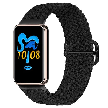 For Honor Band 9 Braided Watch Band Adjustable Nylon Stretchy Sport Replacement Strap