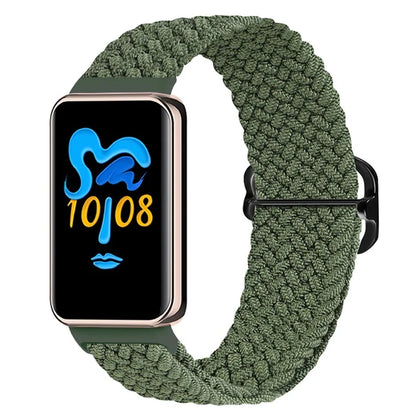 For Honor Band 9 Braided Watch Band Adjustable Nylon Stretchy Sport Replacement Strap