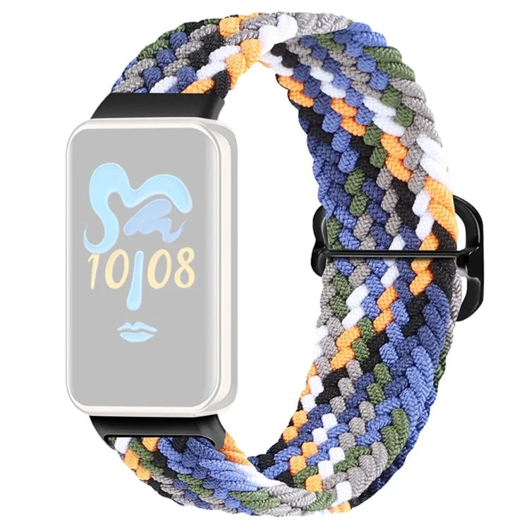 For Honor Band 9 Braided Watch Band Adjustable Nylon Stretchy Sport Replacement Strap