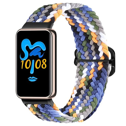 For Honor Band 9 Braided Watch Band Adjustable Nylon Stretchy Sport Replacement Strap