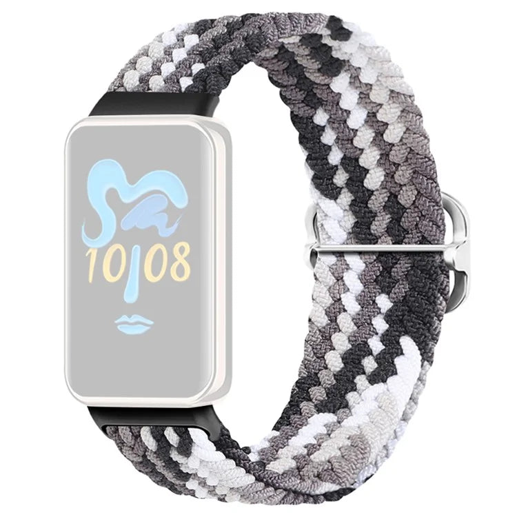 For Honor Band 9 Braided Watch Band Adjustable Nylon Stretchy Sport Replacement Strap