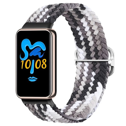 For Honor Band 9 Braided Watch Band Adjustable Nylon Stretchy Sport Replacement Strap