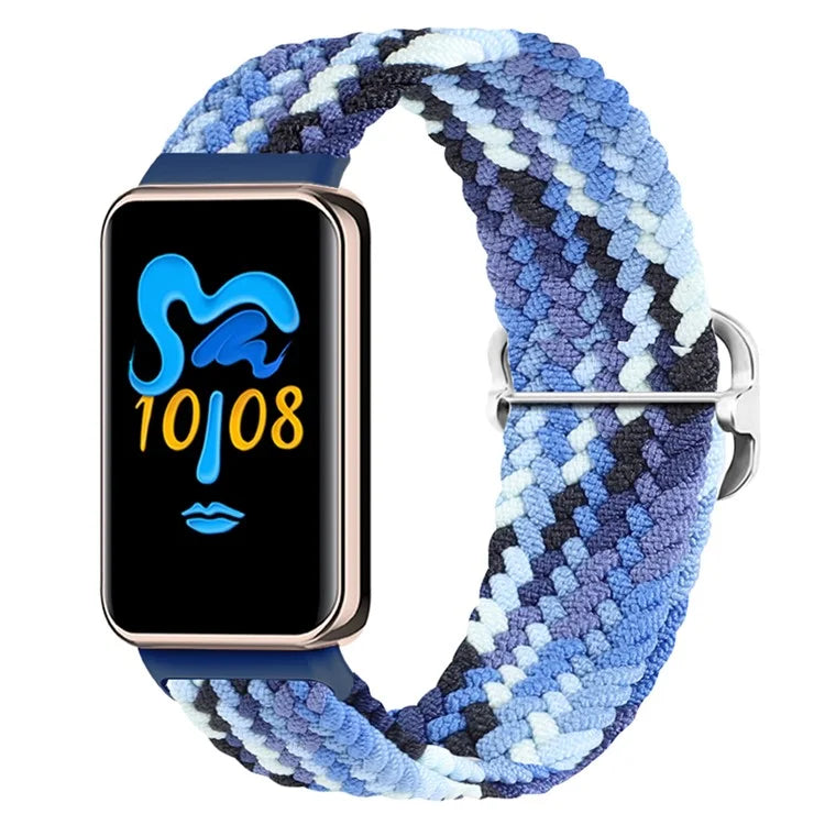 For Honor Band 9 Braided Watch Band Adjustable Nylon Stretchy Sport Replacement Strap