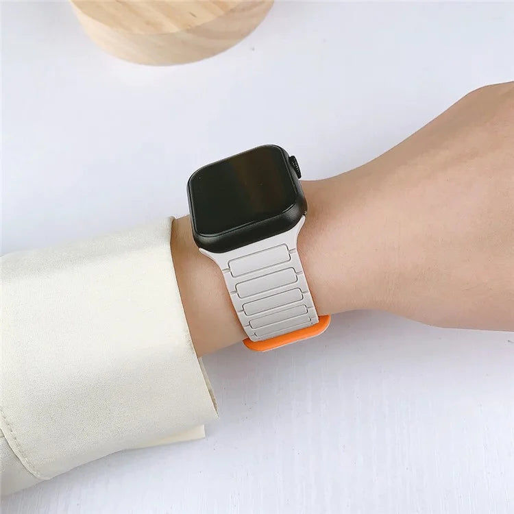 For Apple Watch Ultra 2 Ultra 49mm / 9 8 7 45mm / 6 5 4 SE (2022) SE (2023) SE 44mm / 3 2 1 42mm Silicone Strap Magnetic
