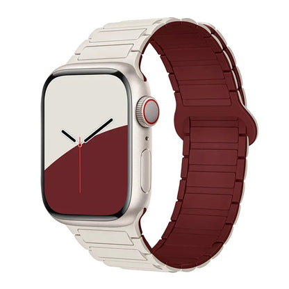 For Apple Watch Ultra 2 Ultra 49mm / 9 8 7 45mm / 6 5 4 SE (2022) SE (2023) SE 44mm / 3 2 1 42mm Silicone Strap Magnetic