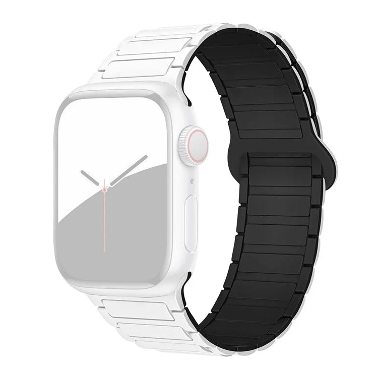 For Apple Watch Series 9 8 7 41mm  /  6 5 4 SE (2022) SE (2023) SE 40mm  /  3 2 1 38mm Watchband Soft Silicone Magnetic Strap
