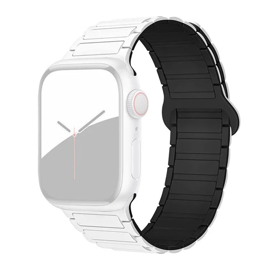For Apple Watch Series 9 8 7 41mm  /  6 5 4 SE (2022) SE (2023) SE 40mm  /  3 2 1 38mm Watchband Soft Silicone Magnetic Strap