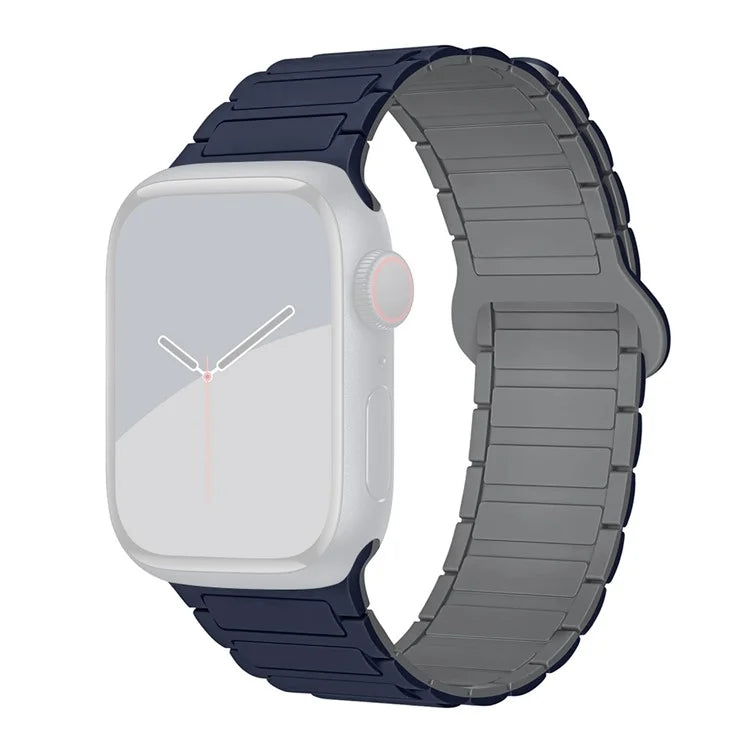 For Apple Watch Series 9 8 7 41mm  /  6 5 4 SE (2022) SE (2023) SE 40mm  /  3 2 1 38mm Watchband Soft Silicone Magnetic Strap