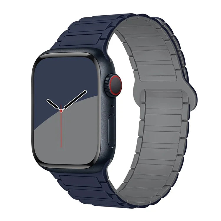 For Apple Watch Series 9 8 7 41mm  /  6 5 4 SE (2022) SE (2023) SE 40mm  /  3 2 1 38mm Watchband Soft Silicone Magnetic Strap