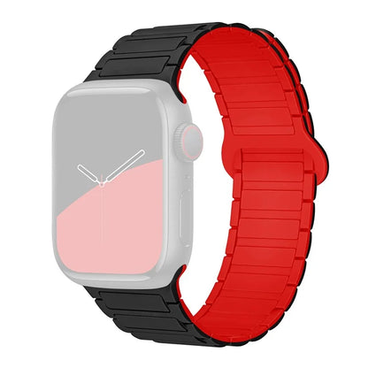 For Apple Watch Series 9 8 7 41mm  /  6 5 4 SE (2022) SE (2023) SE 40mm  /  3 2 1 38mm Watchband Soft Silicone Magnetic Strap