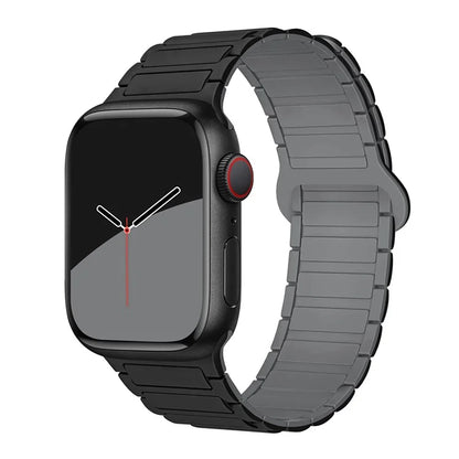 For Apple Watch Series 9 8 7 41mm  /  6 5 4 SE (2022) SE (2023) SE 40mm  /  3 2 1 38mm Watchband Soft Silicone Magnetic Strap